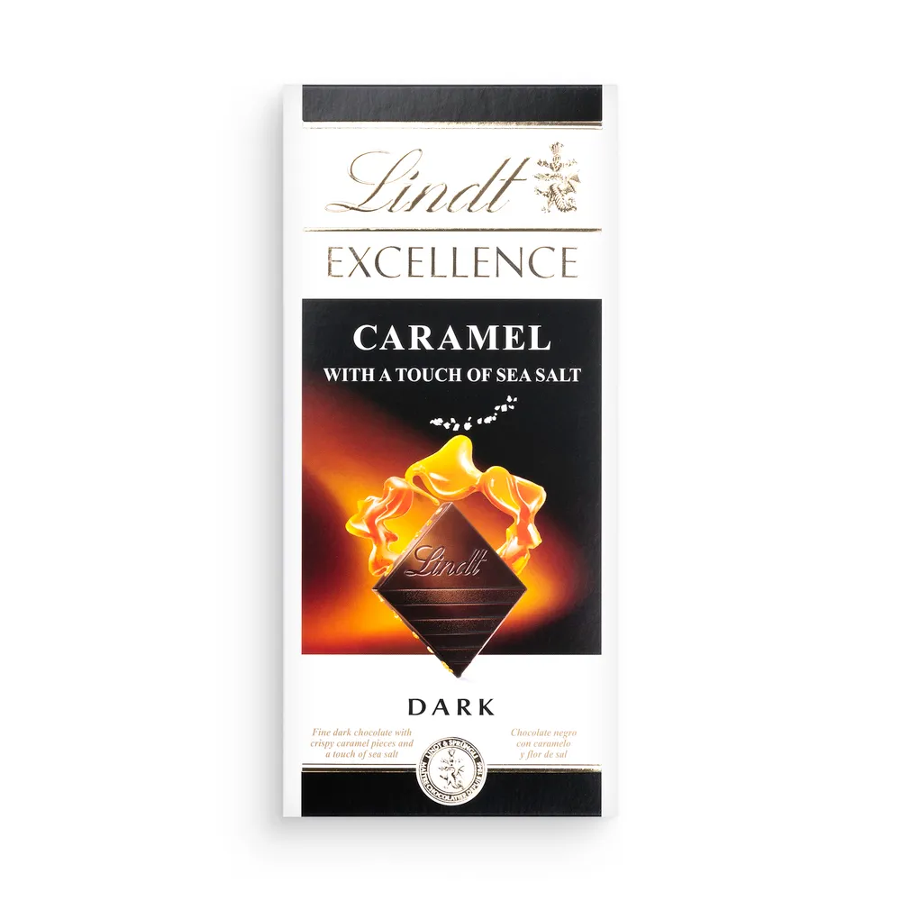 Lindt Excellence Caramel Dark Chocolate 100G