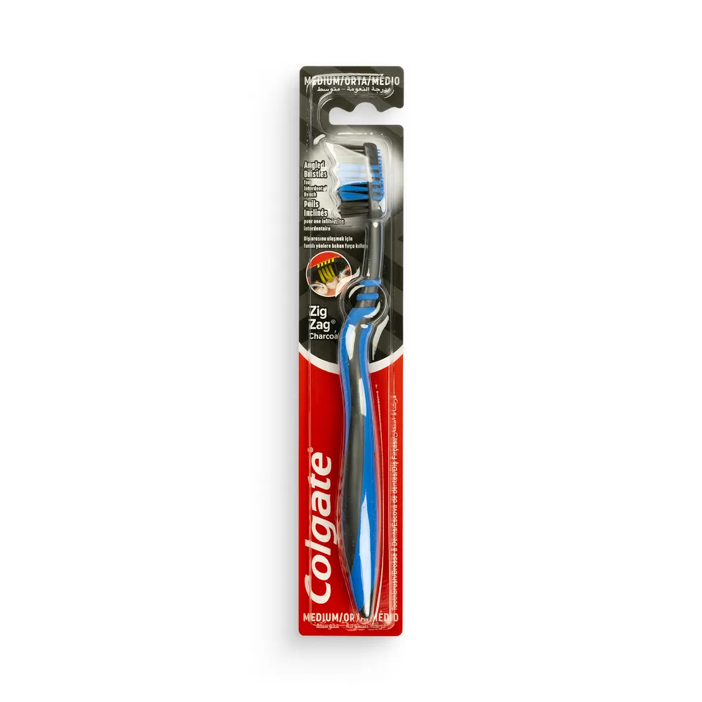 Colgate Toothbrush Zig Zag Charcoal Medium