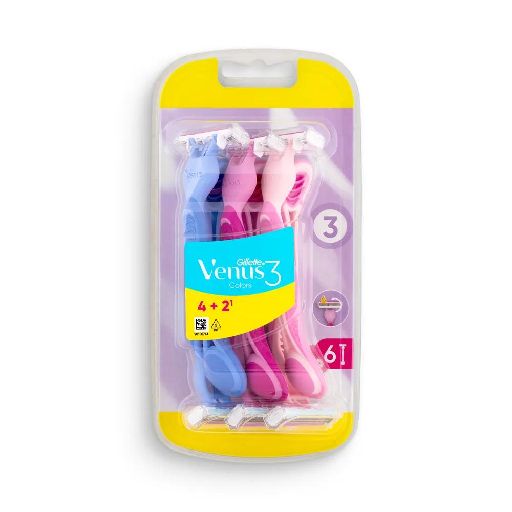 Gillette Venus Disposable Razors 4Pcs + 2 Free Venus 3