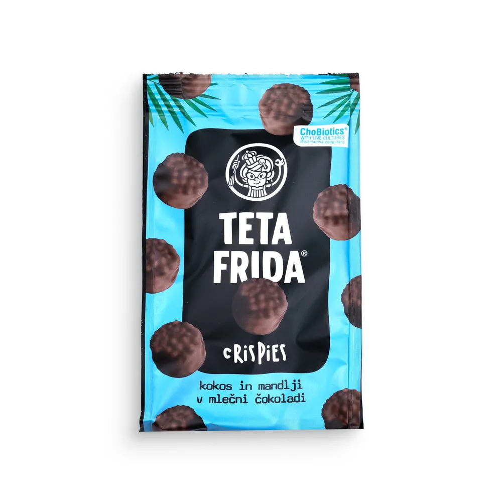 Teta Frida Crispies - Kokos In Mandelj V Beli Čokoladi 80G