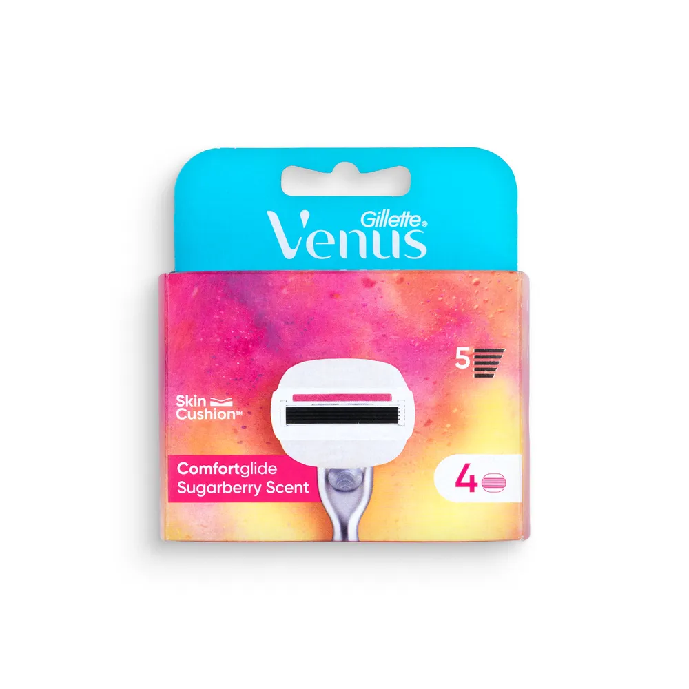 Gillette Venus Razor Blades 4Pcs Comfortglide Sugarberry Scent