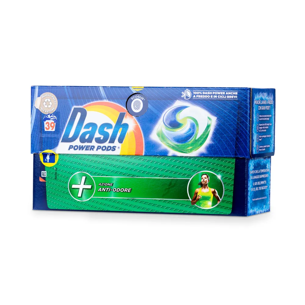 Dash Power Washing Caps 39Pcs +Extra Odor Defense