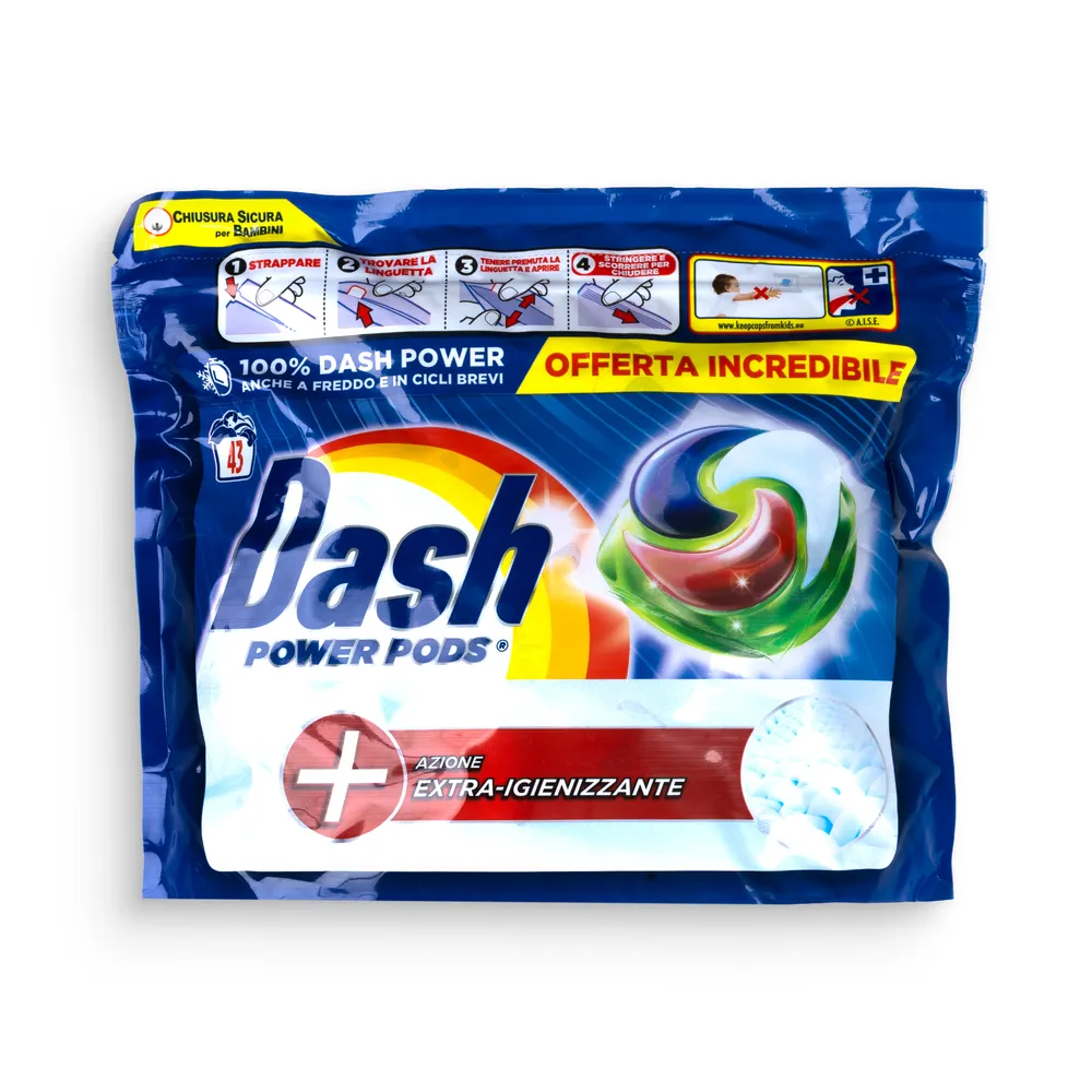 Dash Washing Caps 43Pcs +Extra Hygiene