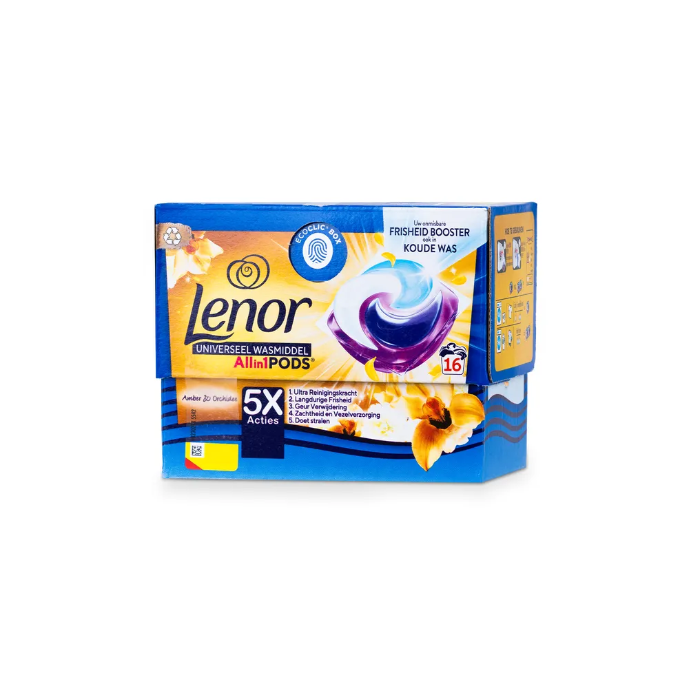 Lenor Washing Caps 16Pcs All In 1 Amber&Orchid