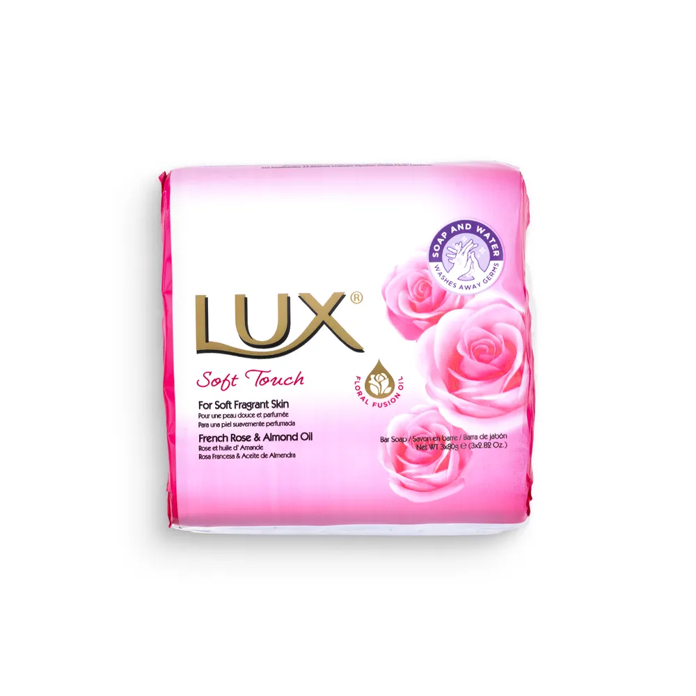 Lux Soap Bar 3X80Gr Soft Touch French Rose & Almond Oil