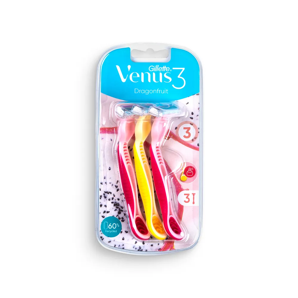 Gillette Venus Disposable Razors 3Pcs Dragonfruit