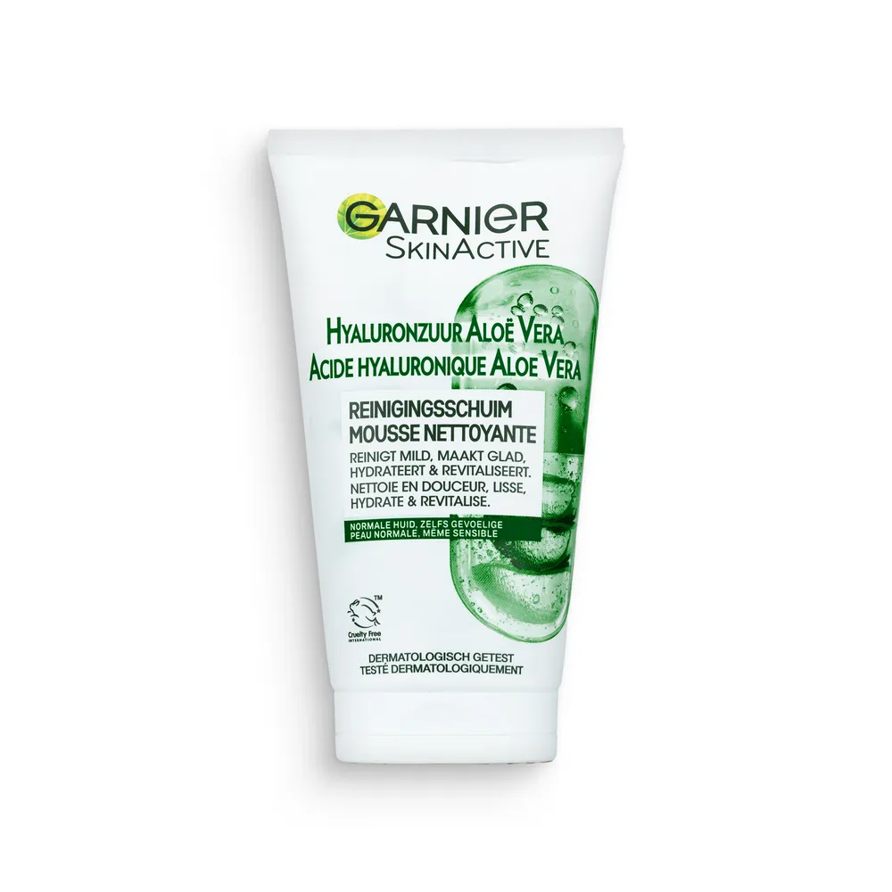 Garnier Skin Active Face Wash 150Ml Tube Foam Hyaluronic Acid&Aloe Vera
