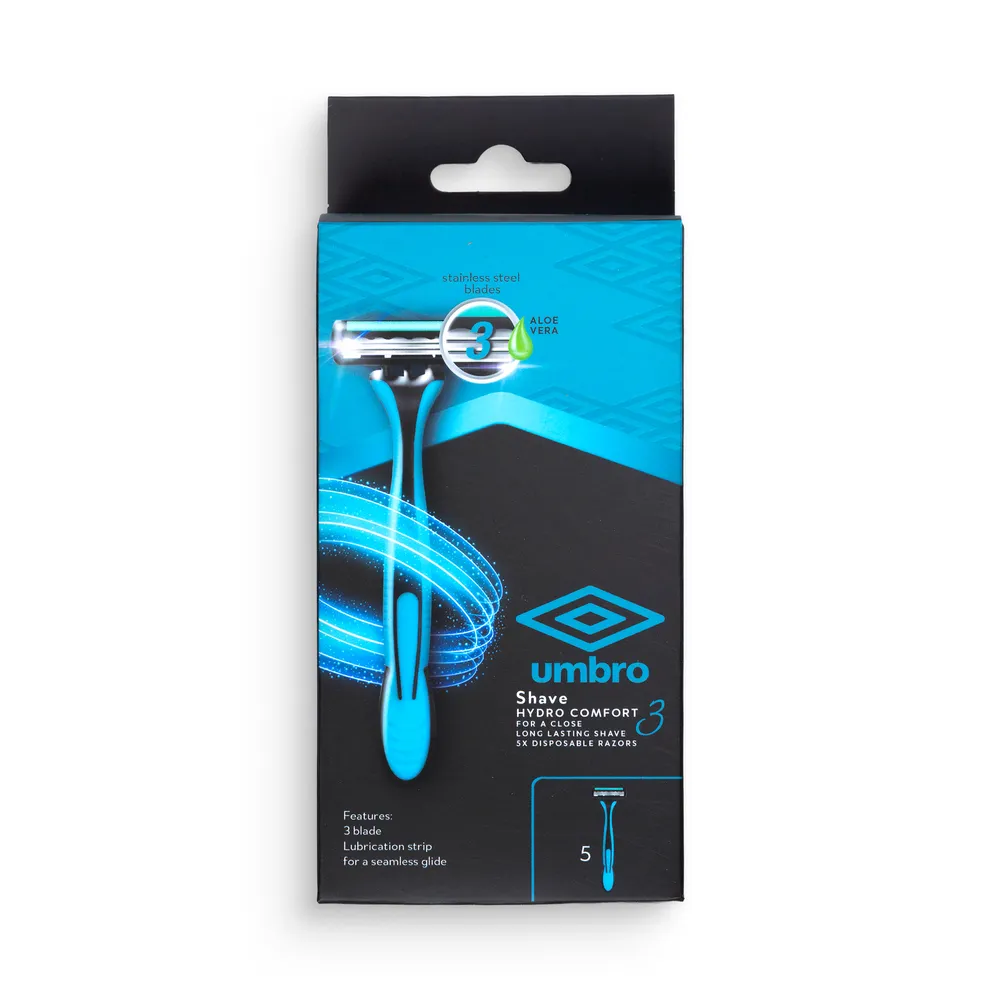 Umbro Disposable Razors Shave Hydro Comfort 3 Blue