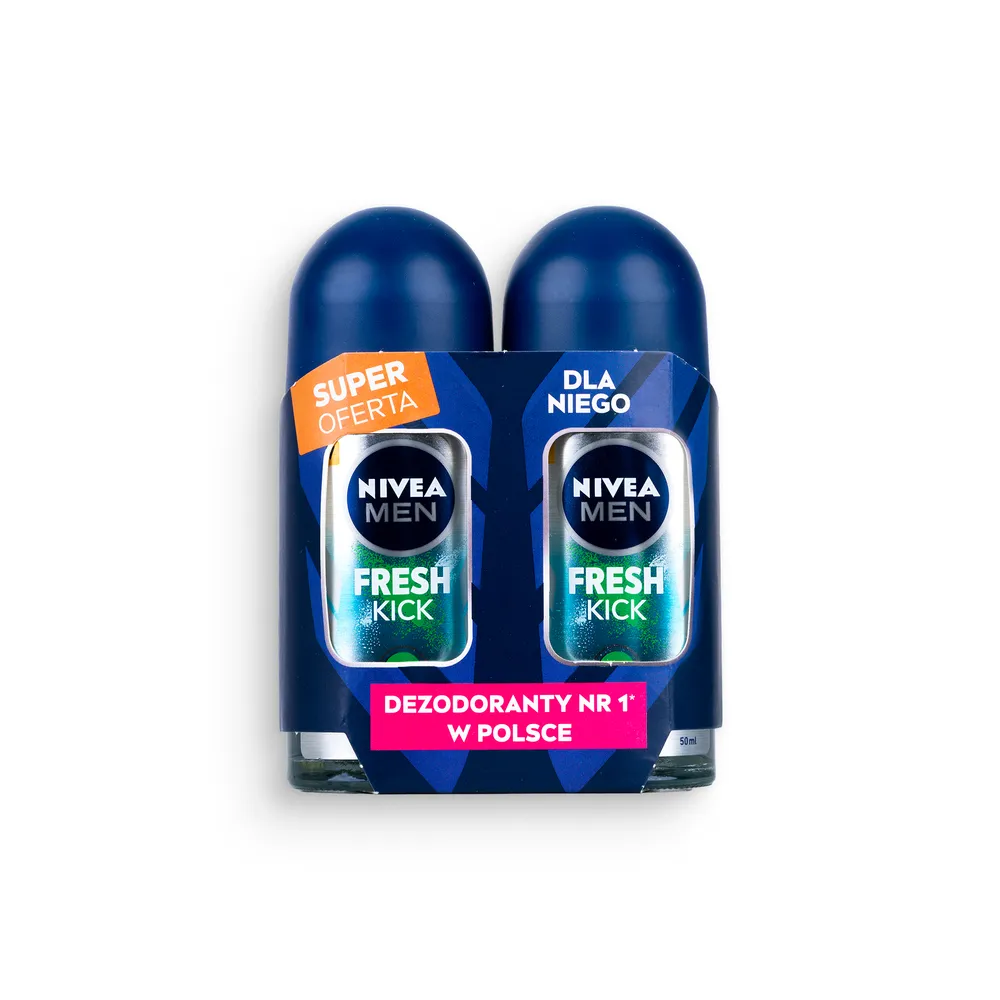 Nivea Deo Roll-On 2X50Ml Fresh Kick Antiperspriant