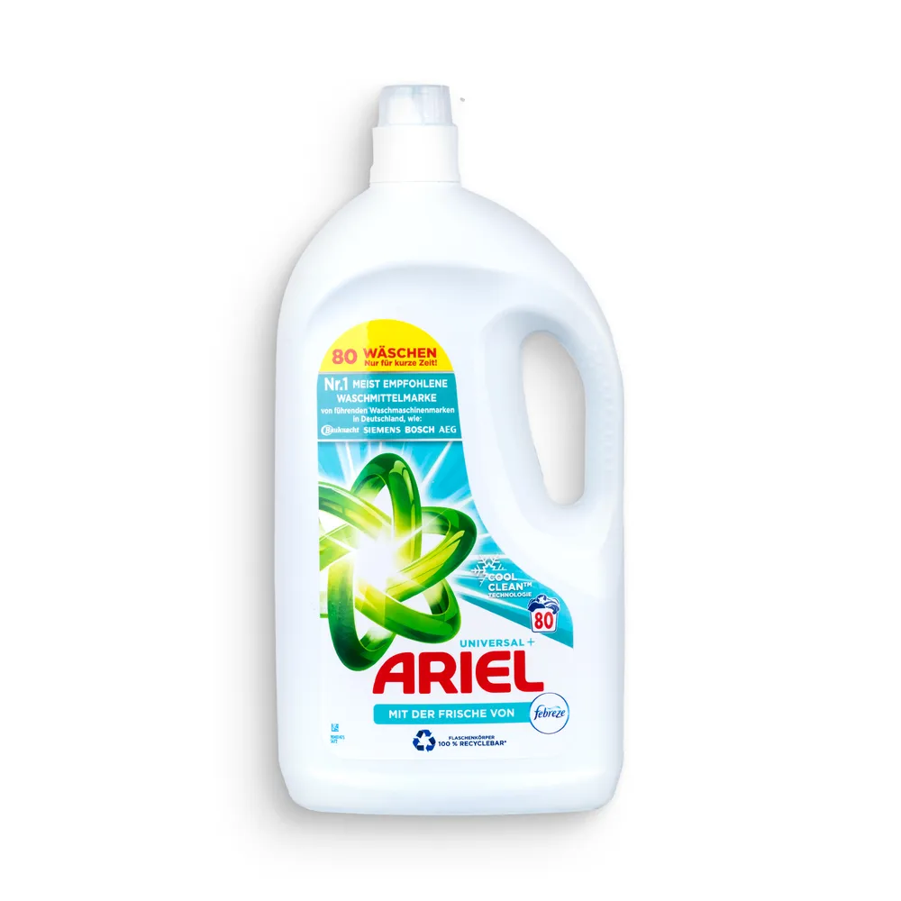 Ariel Washing Liquid 4Ltr Universal+ Febreze Freshness 80Sc