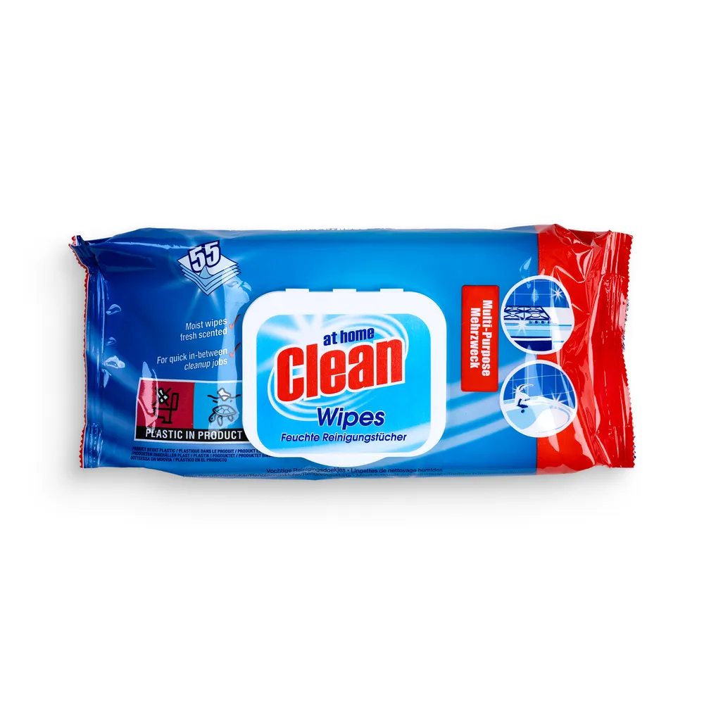 At Home Clean Multi Cleaning Wipes 55Pcs