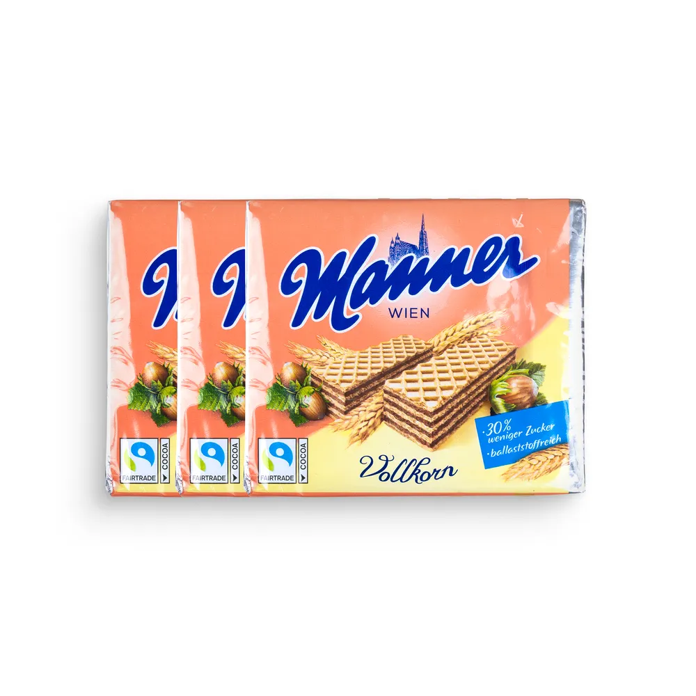 Manner Whole Grain Wafers 3X75G