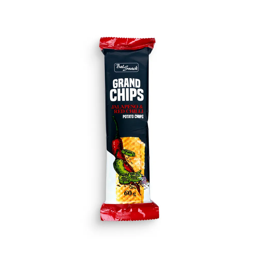 Grand Potato Chips Jalapeno&Red Chilli 60G