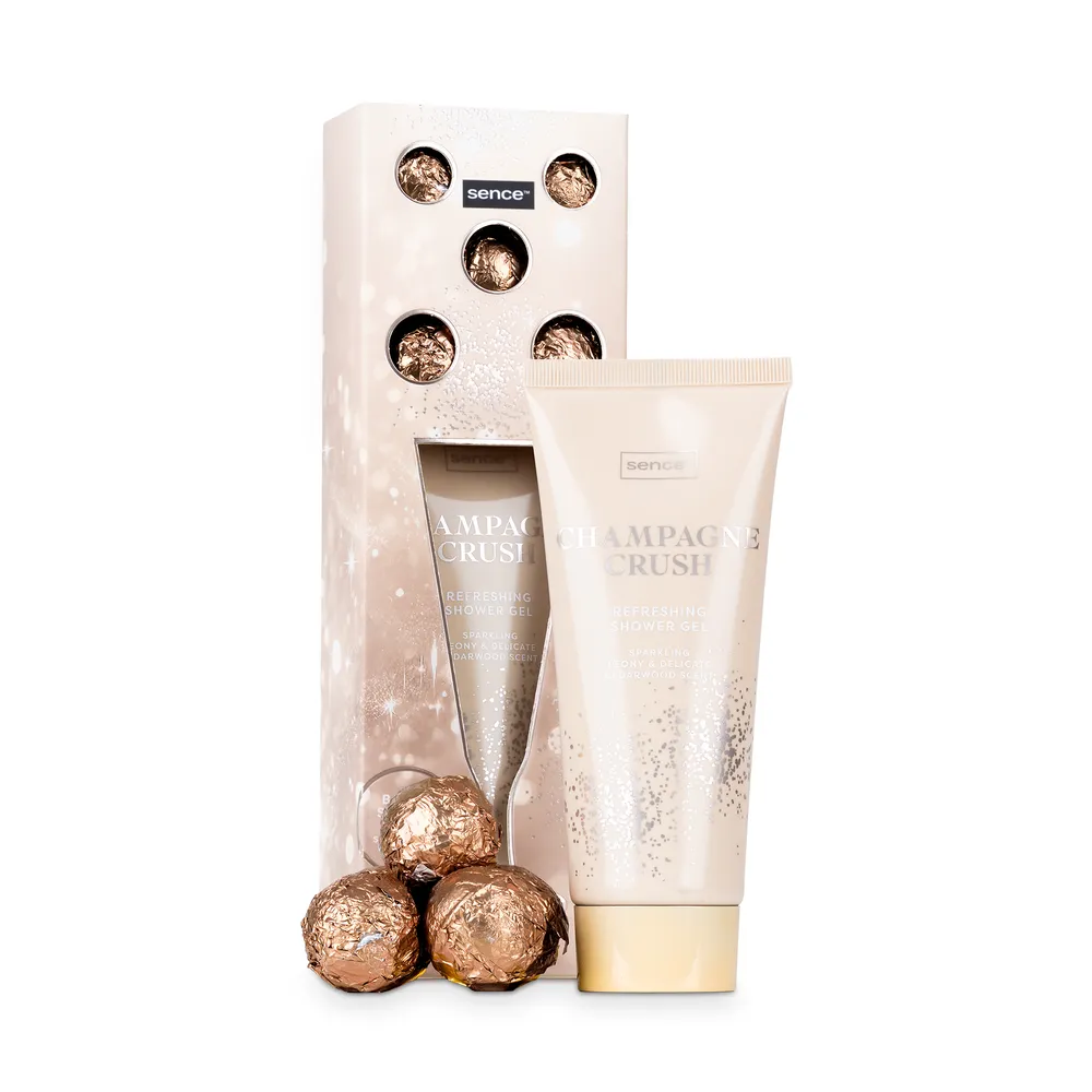 Sence Collection Giftset Shower Gel 150Ml &Bath Bomb 5X15Gr Night Luxe Champagne