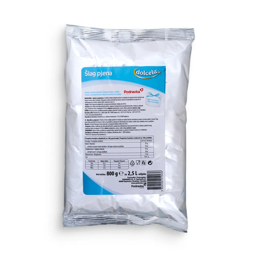Dolcela Šlag Pena Z Mlekom 800G