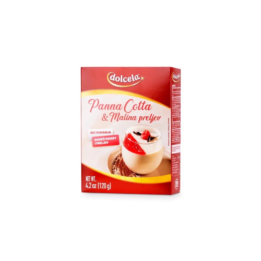 Dolcela Panna Cotta In Malina Preliv 120G