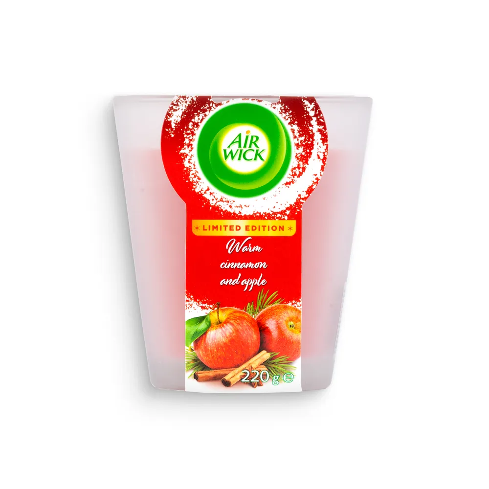 Air Wick Scented Candle 220G Warm Cinnamon And Apple