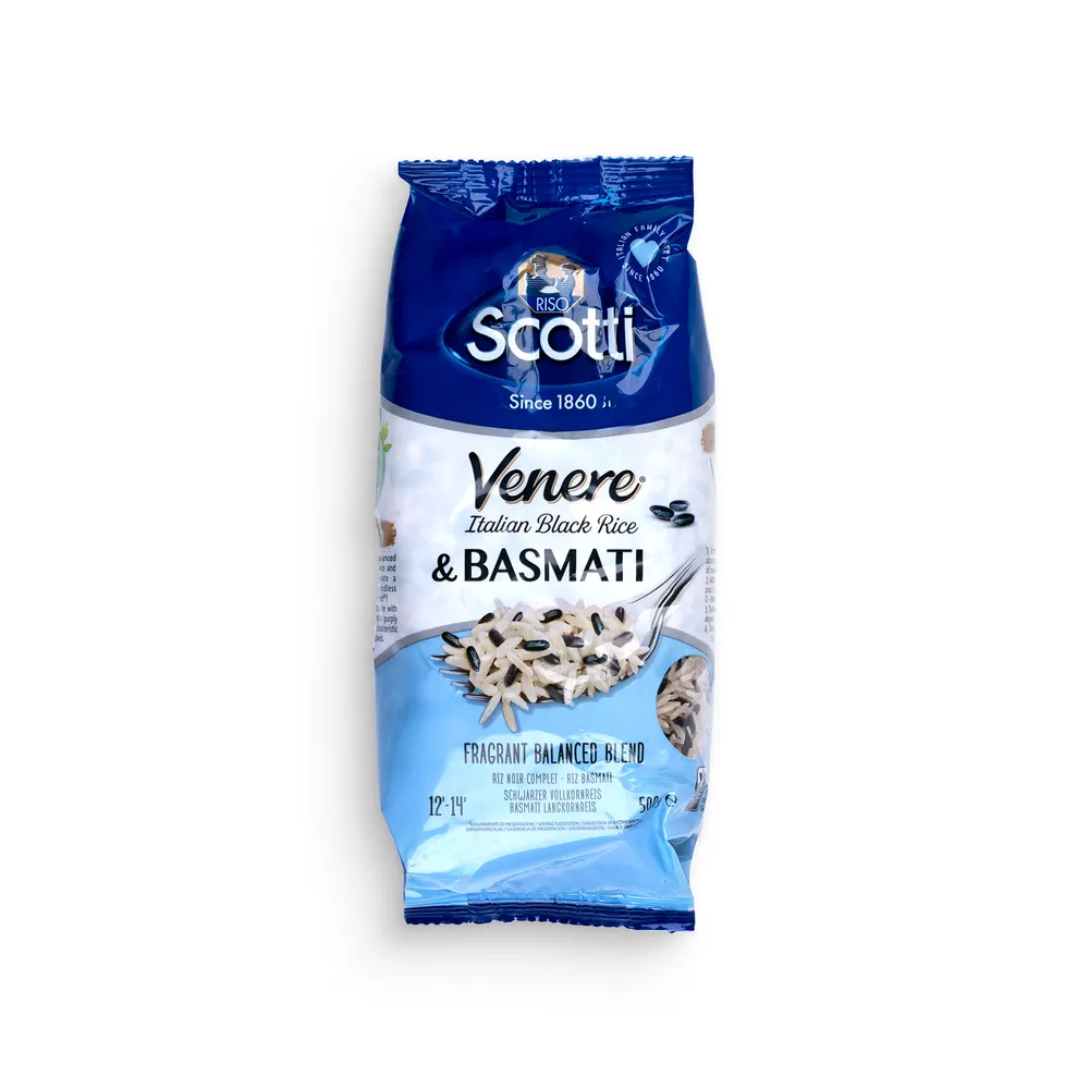 Riso Scotti Venere Italian Black Rice & Basmati Rice 500G