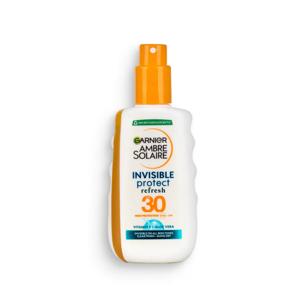 Garnier Ambre Solaire Sunscreen Spray 200Ml Pump Invisible Protect Spf30