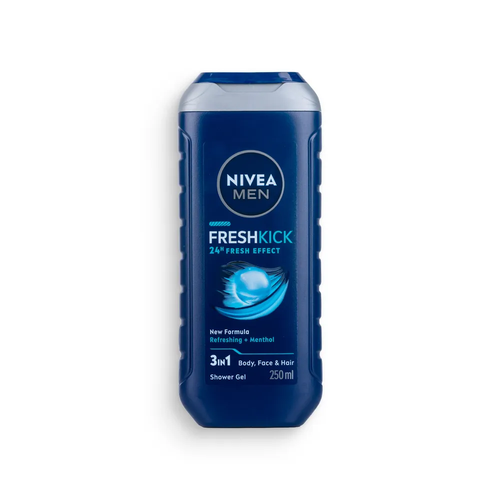 Nivea Shampoo And Shower Gel 250Ml 3In1 For Men Fresh Kick