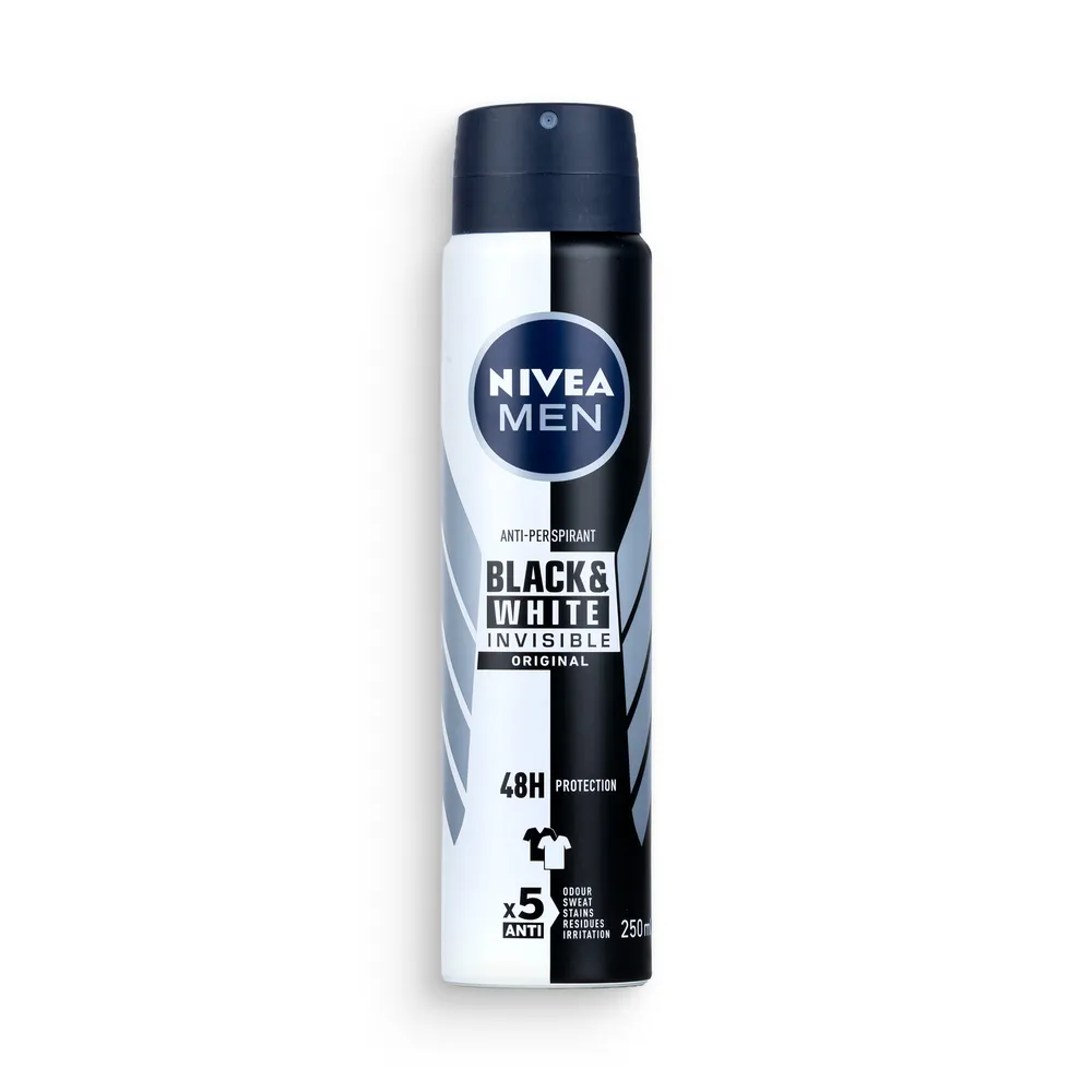 Nivea Deo Spray 250Ml For Men Black&White Invisible