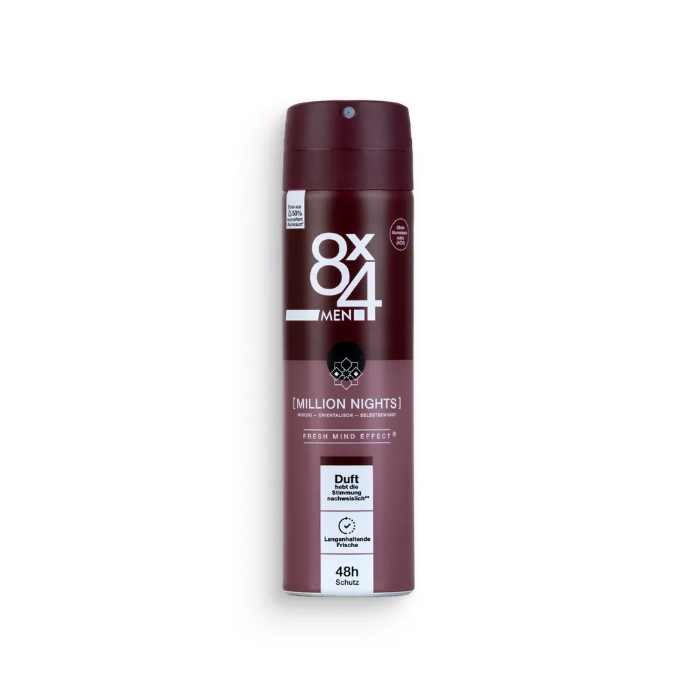 8X4 Deo Spray 150Ml Million Nights