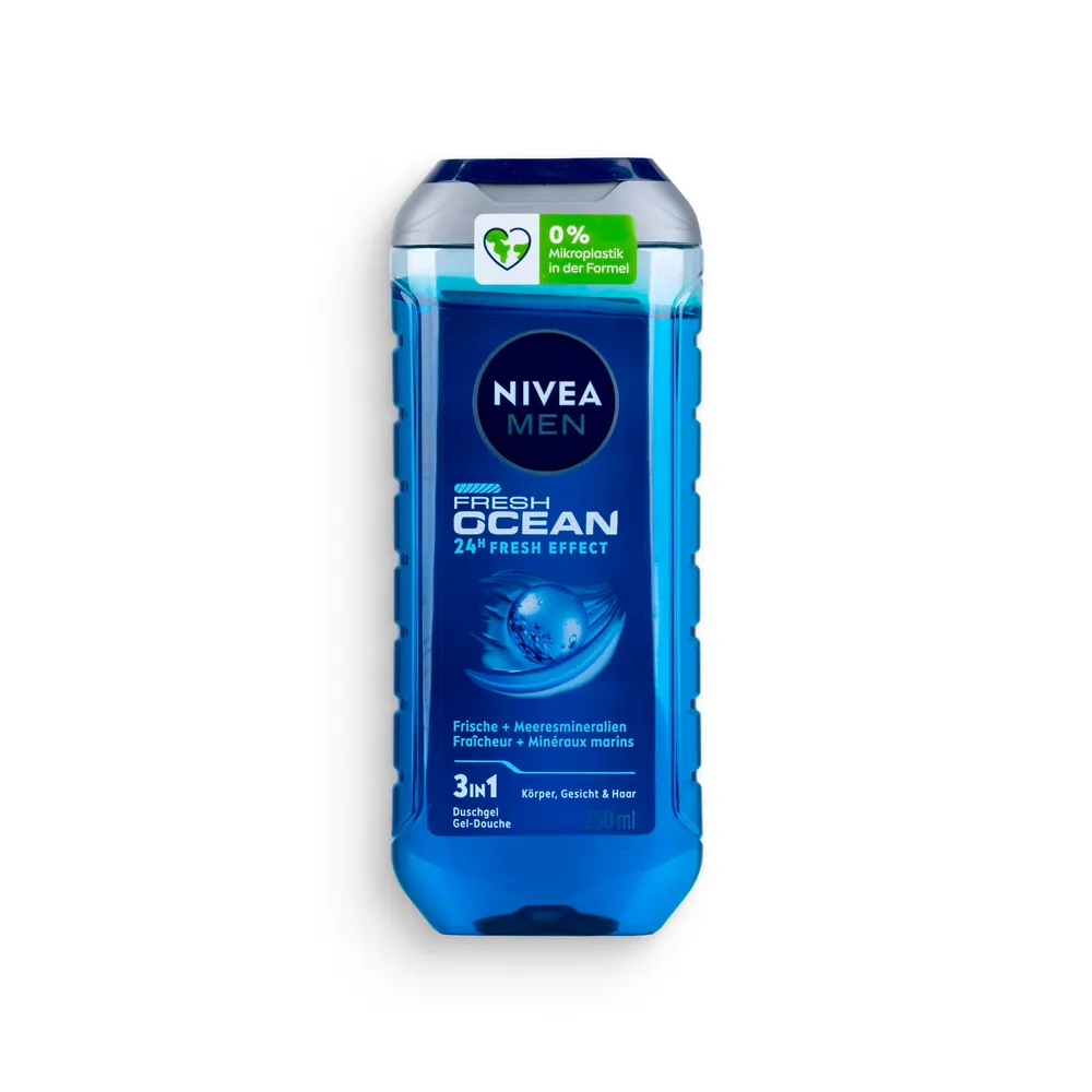 Nivea Shampoo And Shower Gel 250Ml 3In1 For Men Fresh Ocean