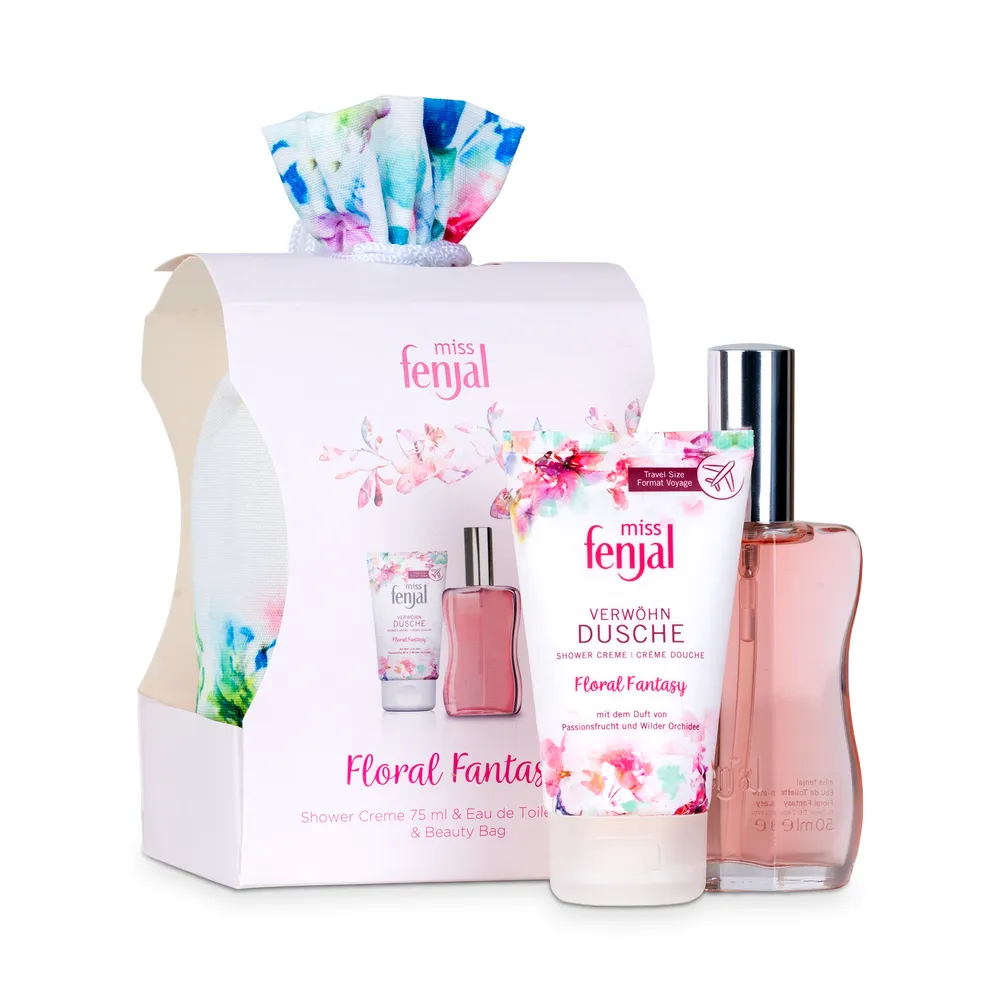 Fenjal Giftset 2Pcs Miss Fenjal Floral Fantasy+Cosmetic Bag