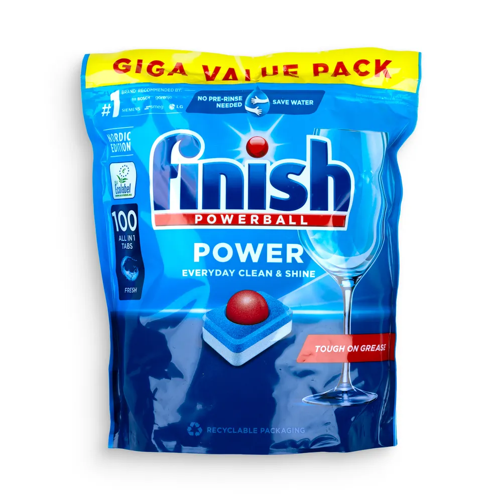 Finish Power Dishwasher Tabs 100Pcs All In One