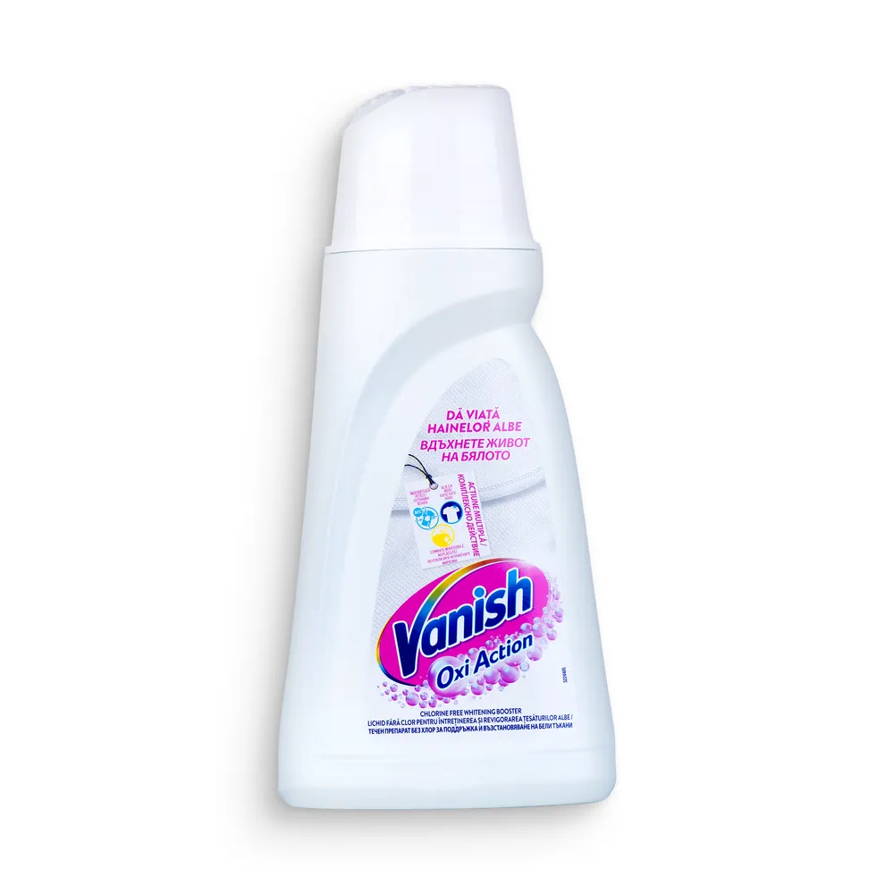 Vanish Oxi Action Stain Remover 1Ltr Liquid Crystal White