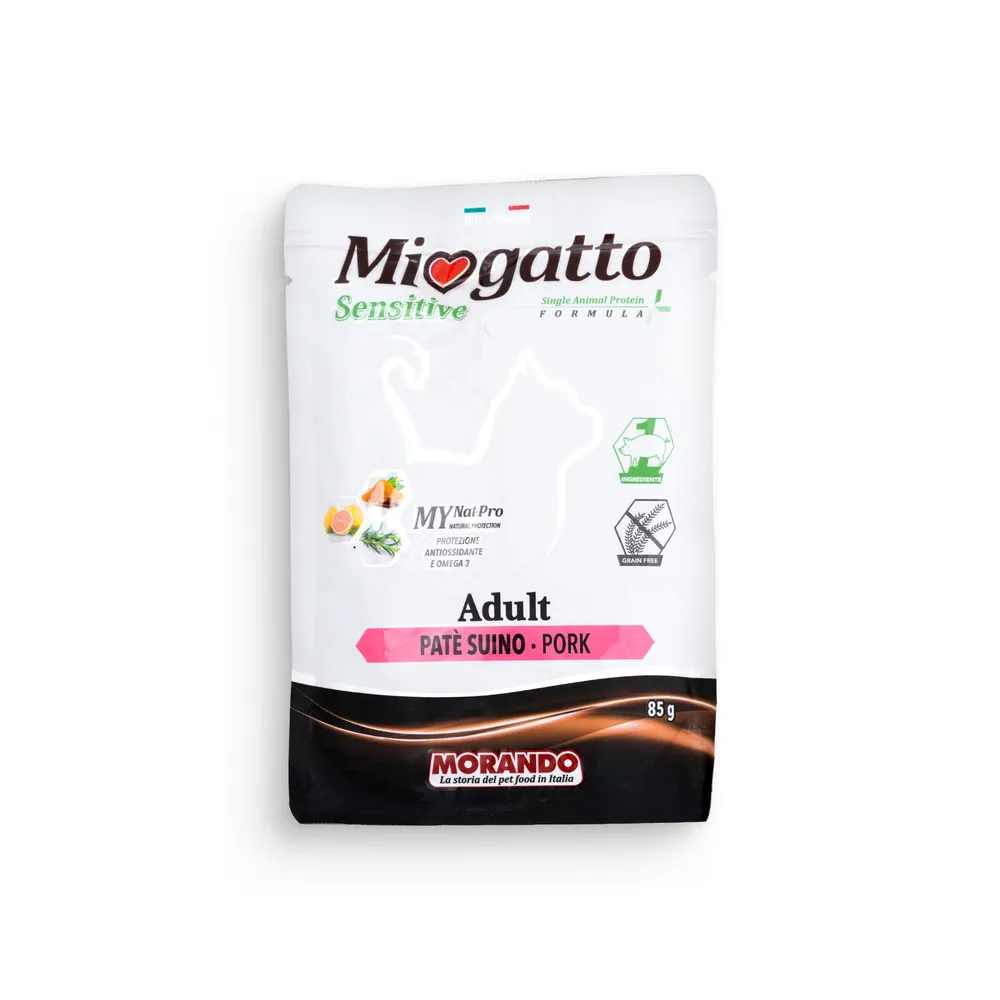 Miogatto Sensitive Adult Pate Pork 85G