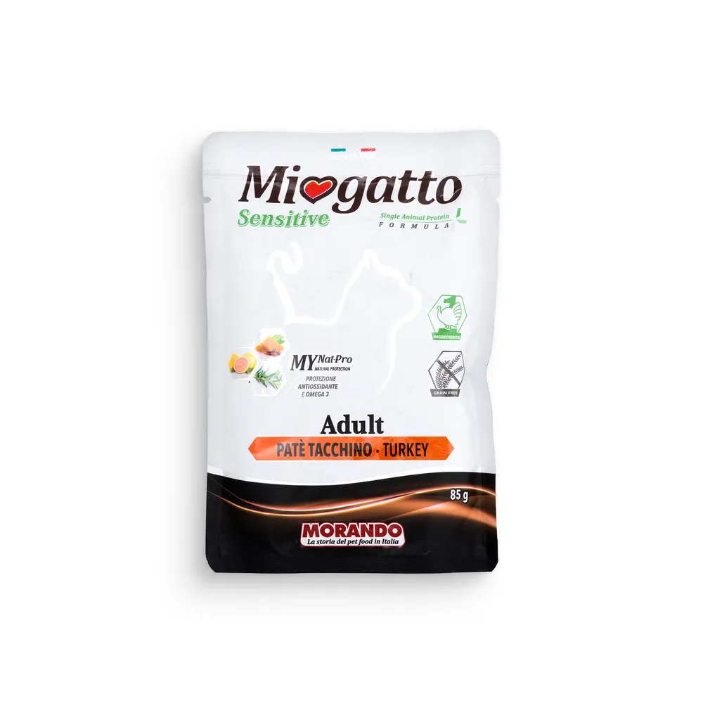 Miogatto Sensitive Adult Pate Turkey 85G
