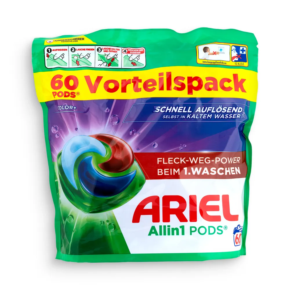 Ariel Washing Caps 60Pcs All In 1 Color+