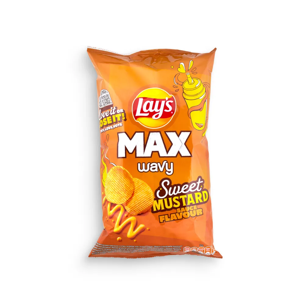 Lay'S Max Wavy Sweet Mustard Sauce Flavour 120G
