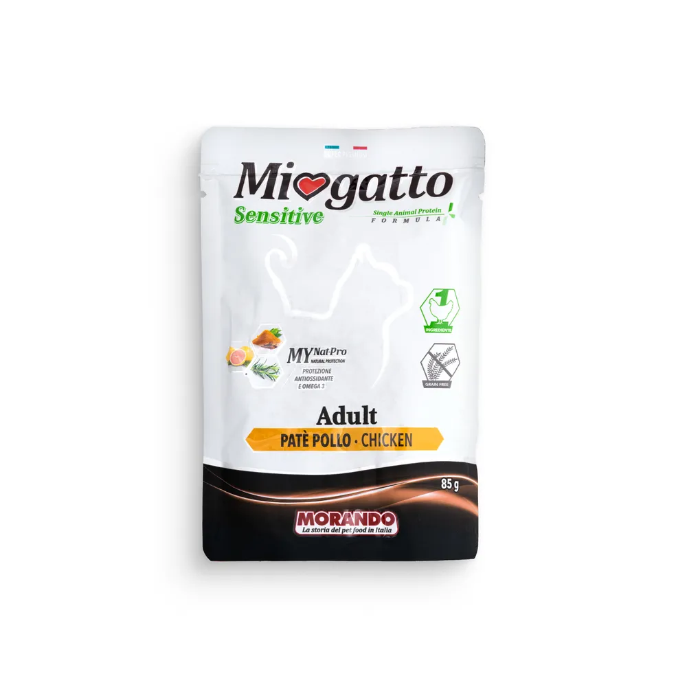 Miogatto Sensitive Adult Pate Chicken 85G