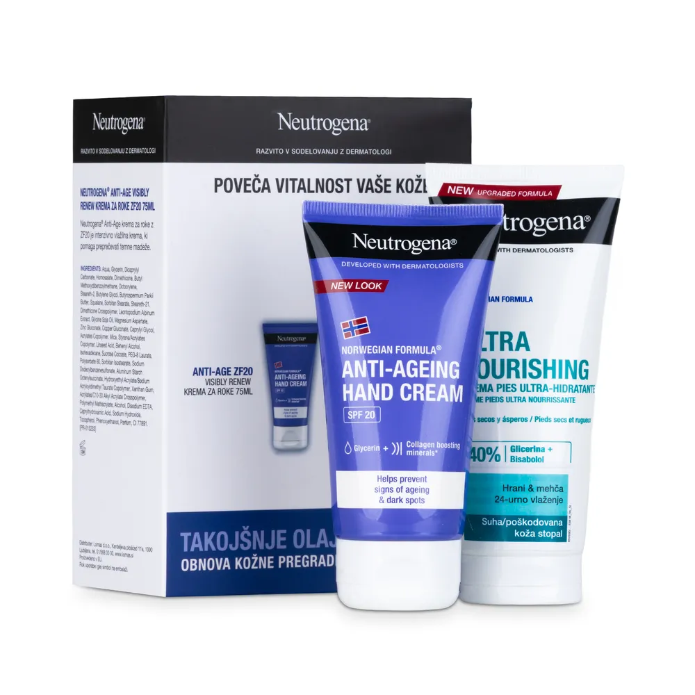 Neutrogena Anti-Age Hand Cream 75Ml & Nourishing Foot Cream 100Ml Set