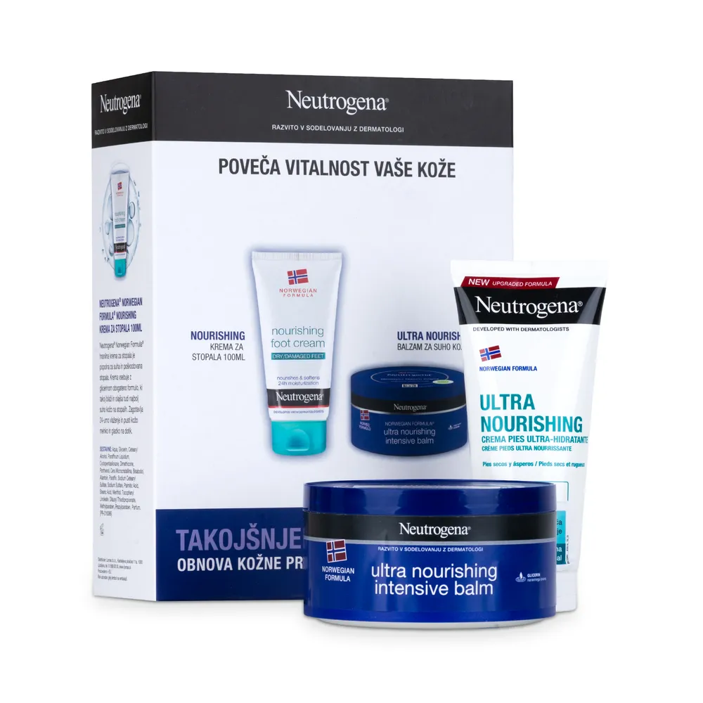Neutrogena Nourishing Foot Cream 100Ml&Ultra Nourishing Intensive Balm 300Ml Set