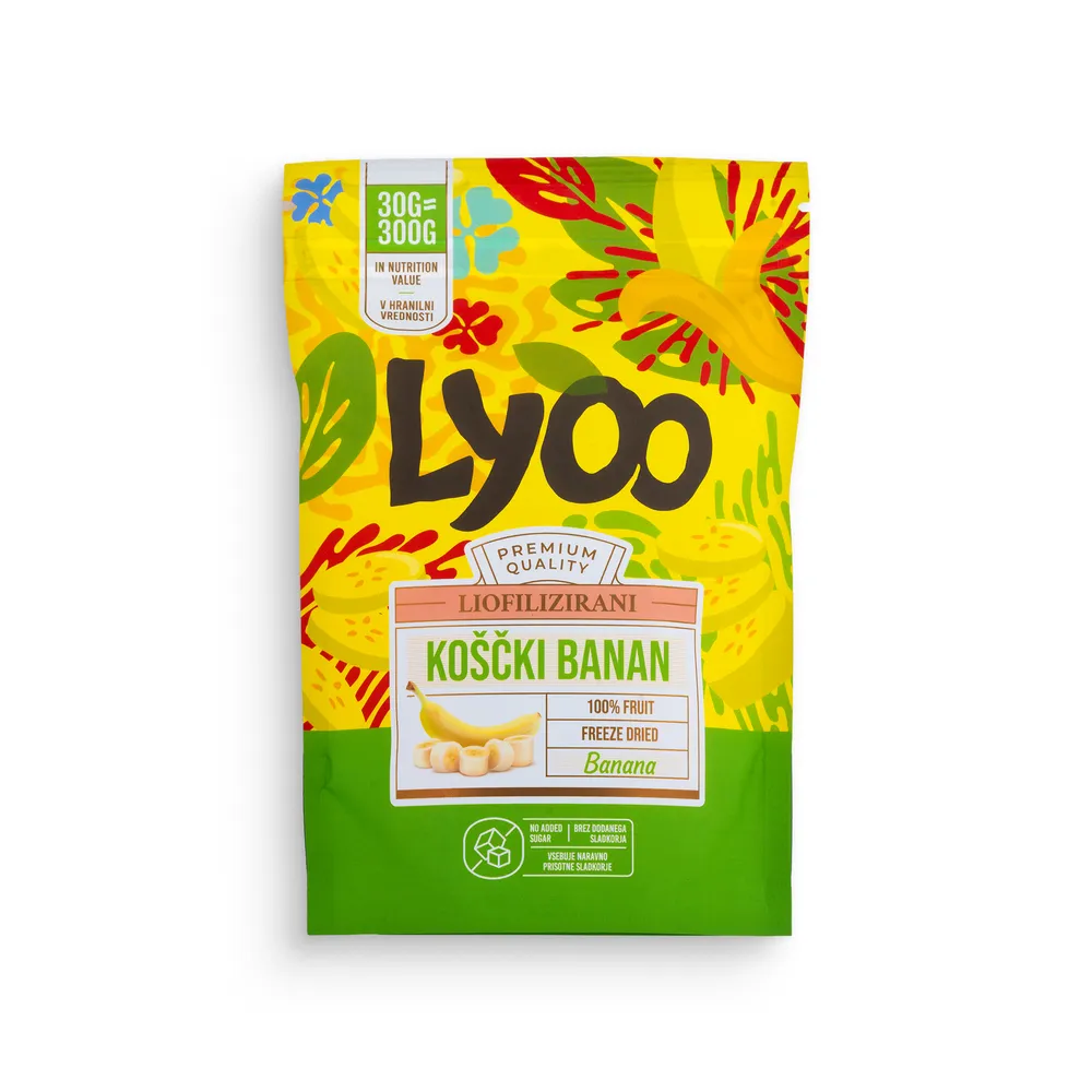 Lyoo Liofilizirani Koščki Banan 30G