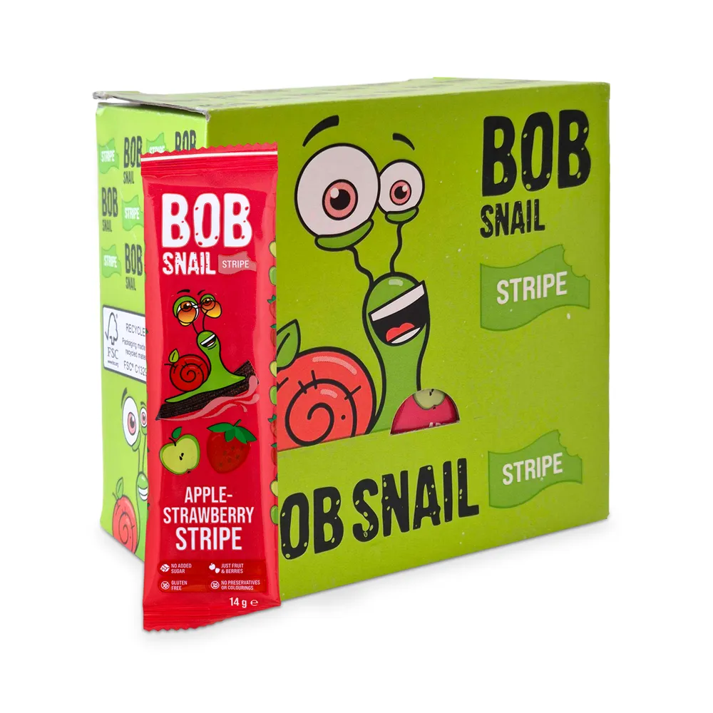 Bob Snail Prigrizek Jabolko, Jagoda 14G X 30