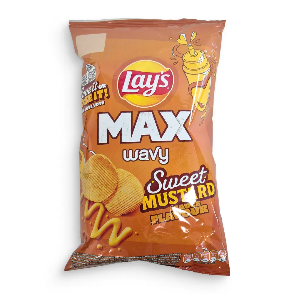 Lay'S Max Wavy Sweet Mustard Sauce Flavour 120G