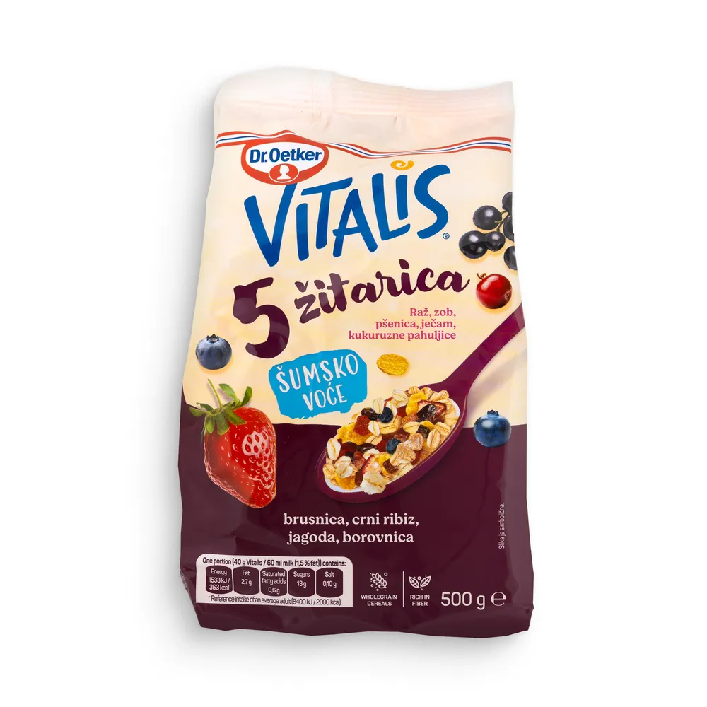 Vitalis 5 Žit Gozdni Sadeži 500G