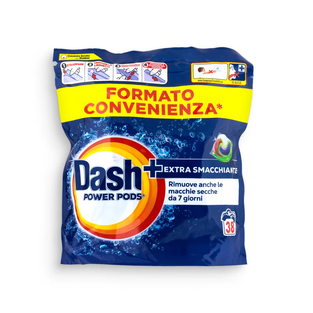 Dash Washing Caps 38Pcs Extra Stain Remover