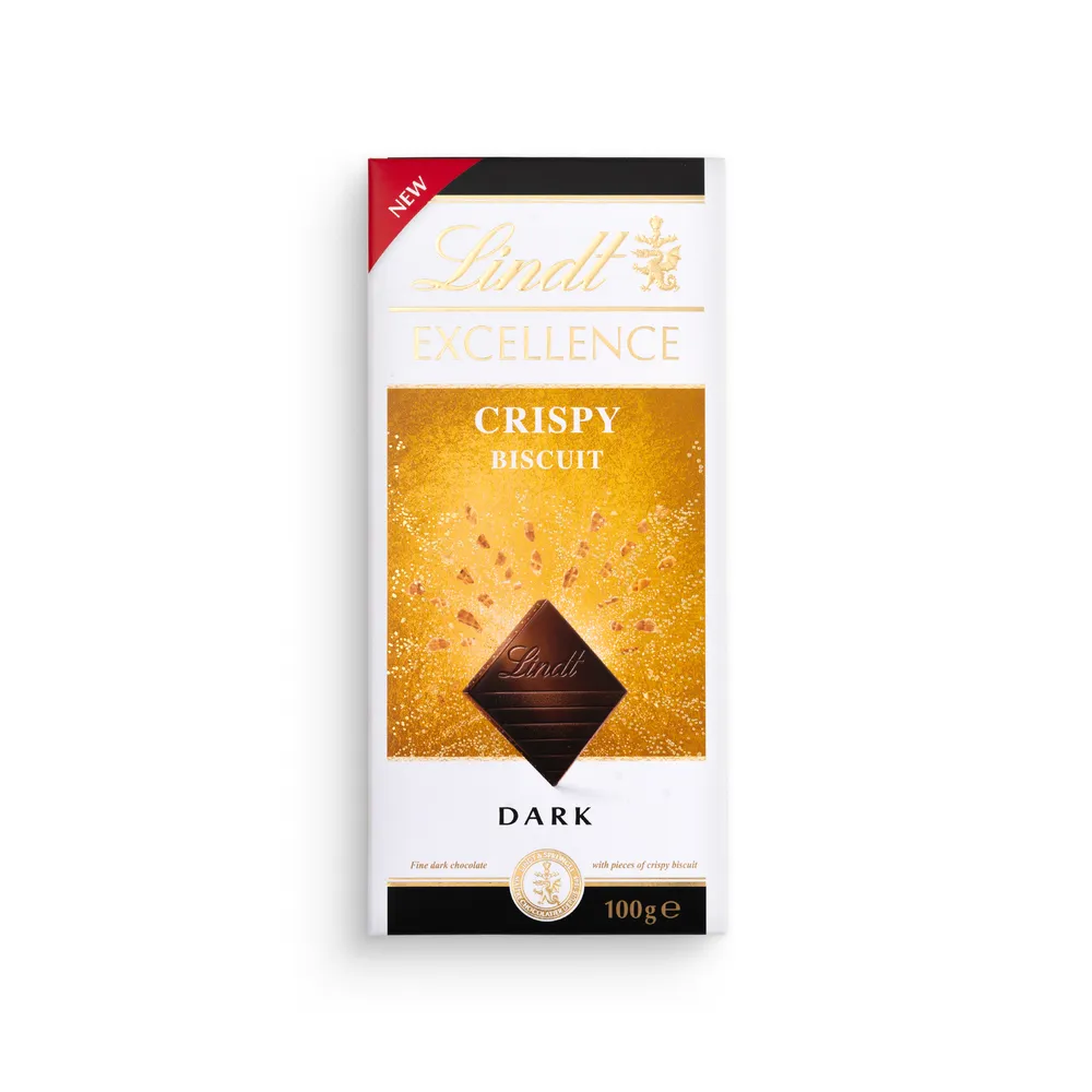 Lindt Excellence Crispy Biscuit Dark 100G