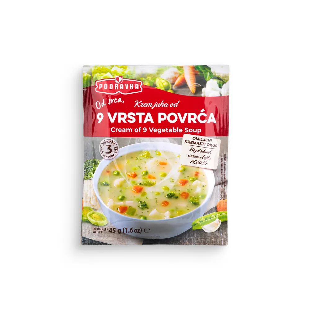 Podravka Kremna Juha 9 Vrst Zelenjave 45G