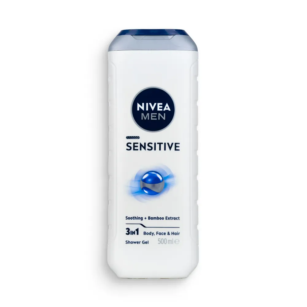 Nivea Shampoo And Shower Gel 500Ml 3In1 For Men Sensitive