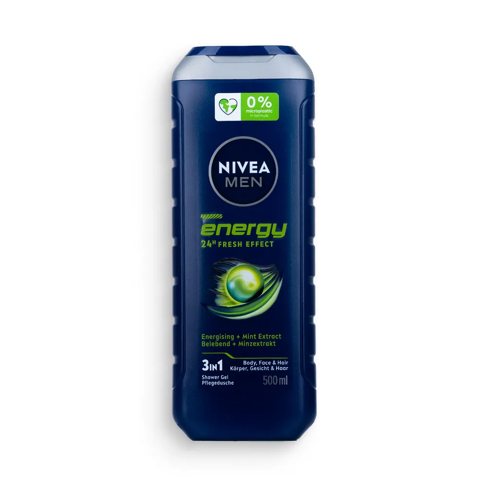 Nivea Shampoo And Shower Gel 500Ml 3In1 For Men Energy