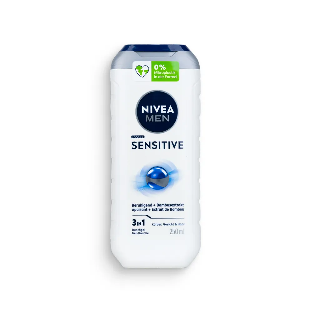 Nivea Shampoo And Shower Gel 250Ml 3In1 For Men Sensitive