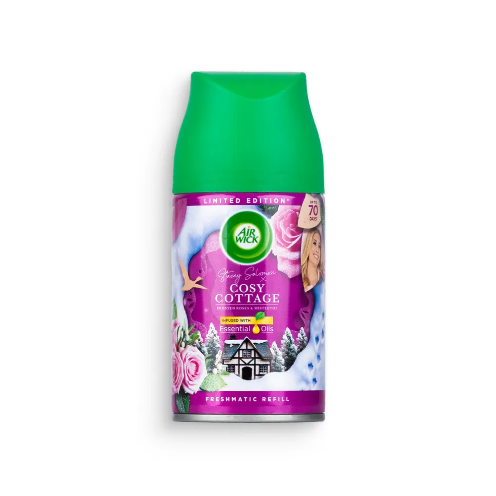 Air Wick Freshmatic Automatic Refill Air Freshener 250Ml Cosy Cottage-Frosted Roses&Mistletoe