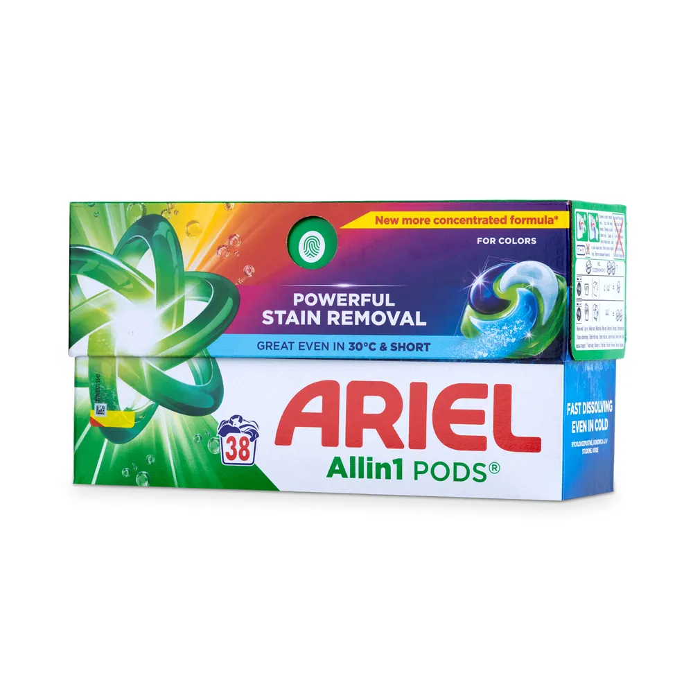 Ariel Washing Caps 38Pcs All In 1 Color