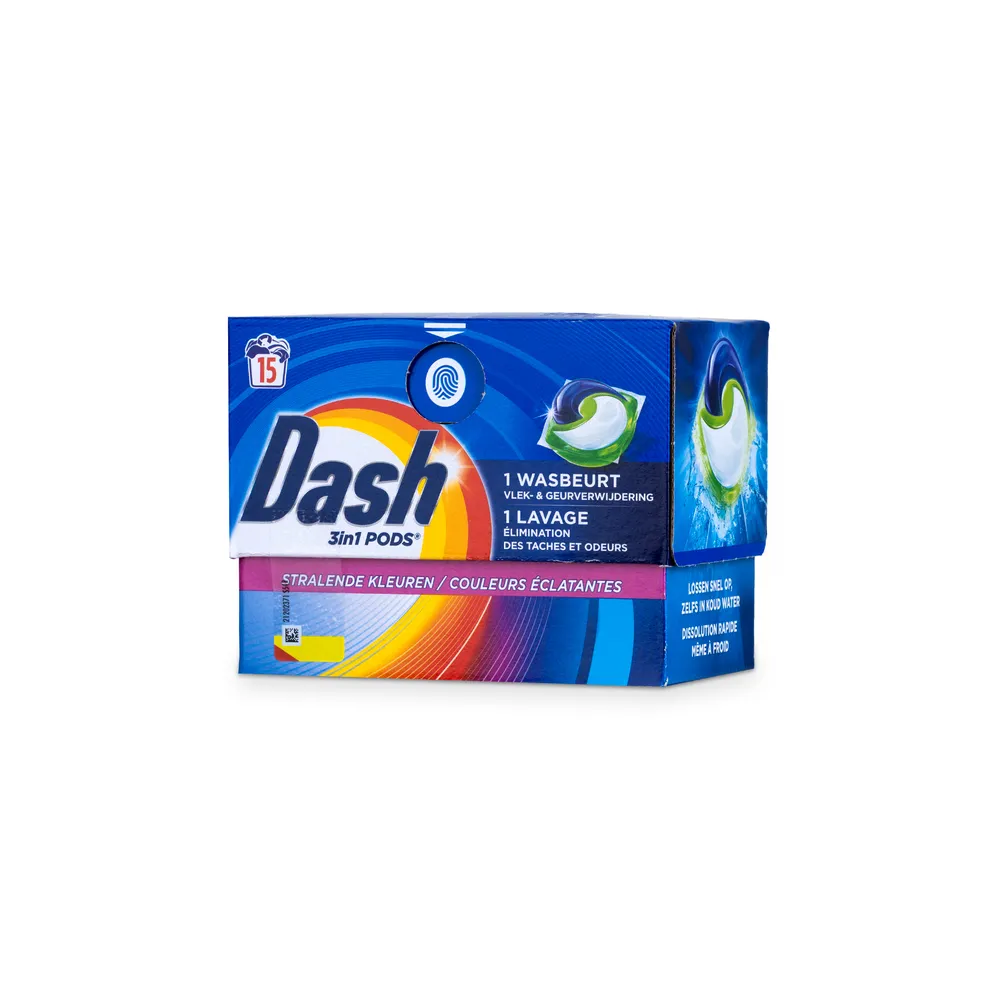 Dash Washing Caps 15Pcs 3In1 Radiant Colors